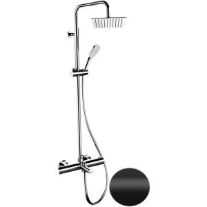 Душевая система Remer Elegance EQ34A8CPUFS25NO черный матовый, с изливом