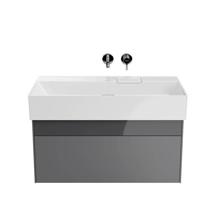 Тумба с раковиной Kerama Marazzi Logica стальной серый, 90 см, раковина LO.wb.90.0