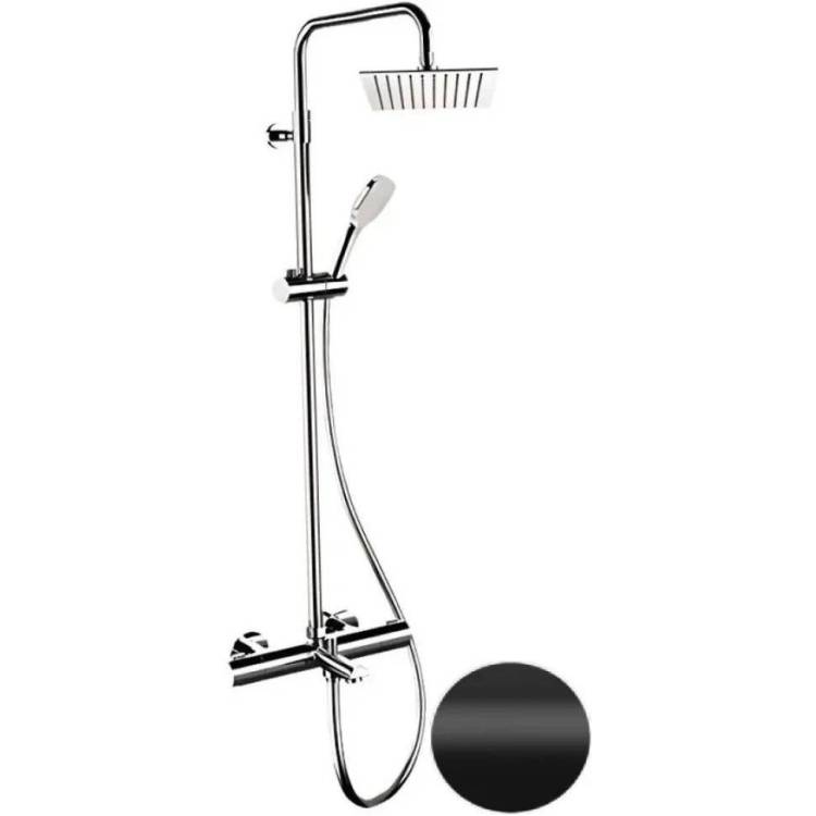 Душевая система Remer Elegance EQ34A8CPUFS25NO черный матовый, с изливом