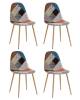 Набор из 4 стульев Stool Group Валенсия SN OS-001P patchwork X4 пэчворк