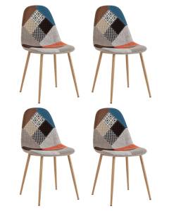 Набор из 4 стульев Stool Group Валенсия SN OS-001P patchwork X4 пэчворк