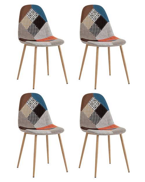 Набор из 4 стульев Stool Group Валенсия SN OS-001P patchwork X4 пэчворк