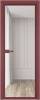 Межкомнатная дверь Profil Doors 1 AV цвет профиля Красный антрацит, стекло безопасное 6 мм ромб белый 600x2000