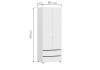 Шкаф Woodville Валенсия 536241 белый фото 5
