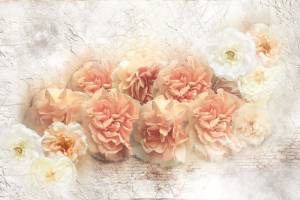 3D Фотообои Artegrafico «Янтарные пионы» RC-013 акварель