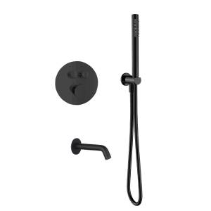 Душевой комплект AQUAme AQM8407MB черный матовый