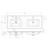 Раковина Cezares Eco CZR-8073-120-2 белый глянцевый, 121x46x15.5 фото 6