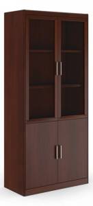 Шкаф книжный Pointex Давос DVS2350003 Орех темный