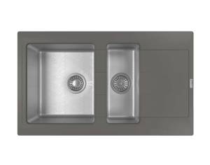 Мойка кухонная Florentina Комби 860 К 21.410.D0860.307 серый шелк