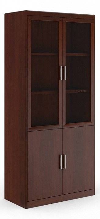 Шкаф книжный Pointex Давос DVS2350003 Орех темный
