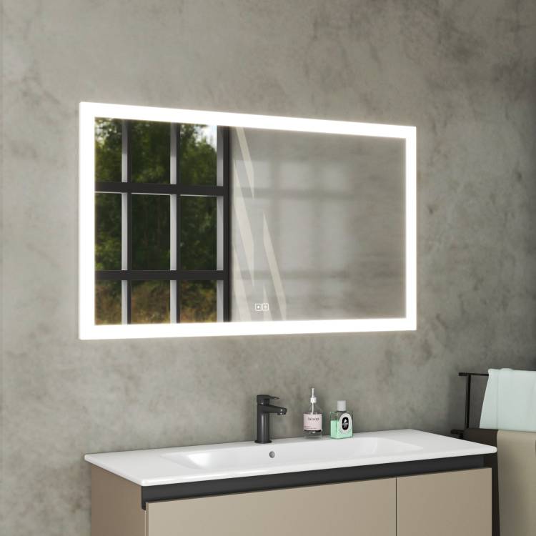 Зеркало Veneciana Panaro 612007 с подсветкой, сенсорный выключатель, с подогревом, 70x120