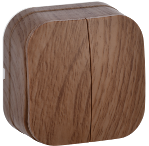 Выключатель 2-клавишный IEK Glory EVH20-K24-10 дуб