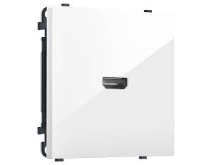 Комплект механизма розетки HDMI 2.1 Ambrella Volt Sigma MS114030 белый глянец
