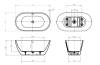 Акриловая ванна BelBagno Uno BB701-1400-720-K белая, 140x72 см фото 9