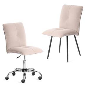 Набор из кресла и стула Tetchair Sweet LT 25050 бежевый, черный, флок