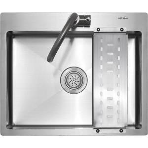 Мойка кухонная Melana ProfLine R6050HK с коландером, сатин
