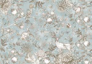 3D Фотообои Artegrafico «Винтажный лес в бирюзовых оттенках» FN-019 канвас