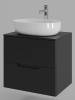 Тумба с раковиной Orange Line Li-60TubMDF+B05-520W черная матовая, 60 см фото 2