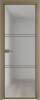 Межкомнатная дверь Profil Doors 3 AX цвет профиля Шампань, стекло безопасное 6 мм матовое 600x2000