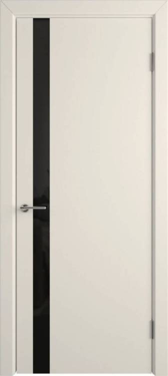 Межкомнатная дверь Владимирская Фабрика Дверей Niuta Ett Ivory стекло Black Gloss 700x2000