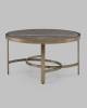 Стол журнальный Stool Group Адриана ECT-223-BRCG-BNSG серая керамика 80x80x45 фото 2
