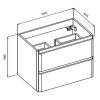 Тумба с раковиной Belbagno Albano ALBANO-700-2C-SO-BL 70x45x50 Bianco Lucido подвесная с двумя выкатными ящиками фото 10