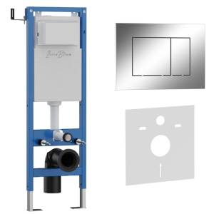 Система инсталляции для унитазов Iberica Blanca Esti-S IB.001M.852 кнопка смыва хром глянцевый