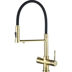 Смеситель для кухни Zorg Steel Hammer SH 2003 BRONZE с гибким изливом, бронза