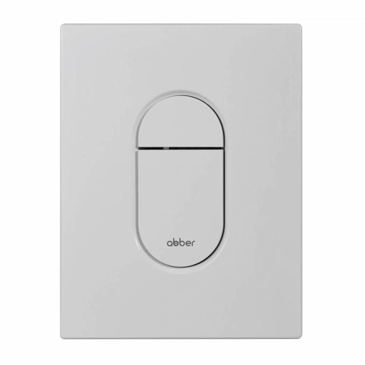 Кнопка смыва Abber AC0124MW пневматическая, белая матовая