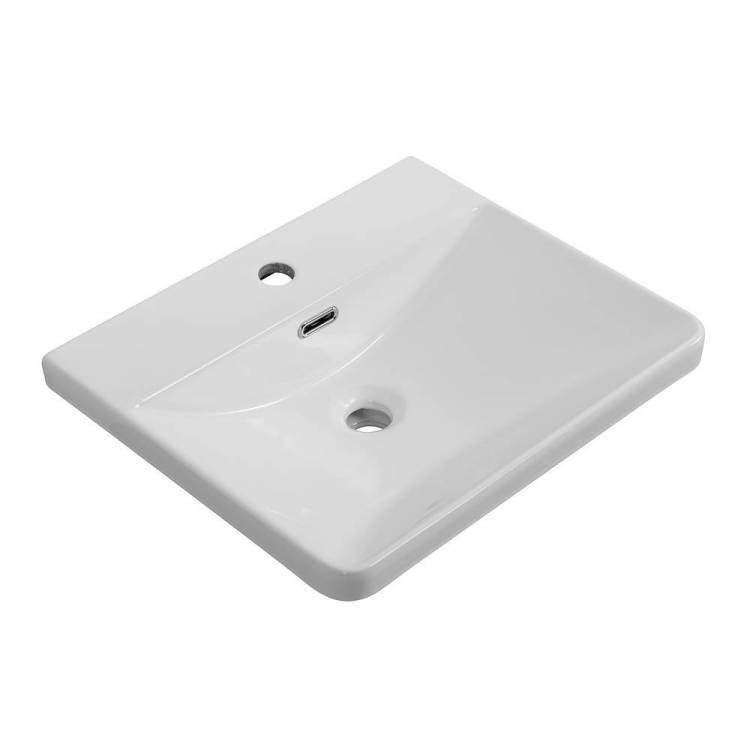 Раковина BelBagno BB-8076-3-50 50 см, белая глянцевая