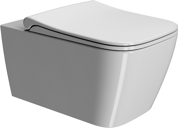 Унитаз подвесной GSI Nubes 9615FR511 безободковый, белый, без сиденья