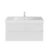 Тумба с раковиной Kerama Marazzi Cubo 100 CUB.100.2/WHT.M подвесная, белая матовая, с ящиками фото 2
