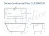 Чугунная ванна Delice Continental Plus DLR230633R 150x70, белая, с ручками, с ножками фото 9