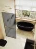 Душевая перегородка MaybahGlass MGD-730-3у 79x195, стекло графит матовый 8 мм, профиль золото фото 3