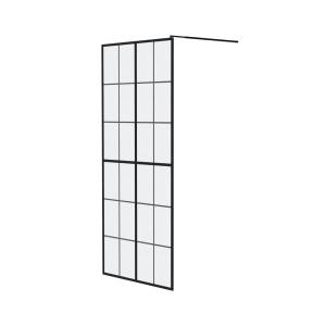 Душевая перегородка Watersense Eva W00204 профиль черный матовый, стекло прозрачное, 90x200