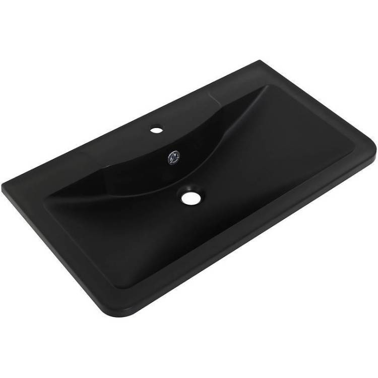 Раковина BelBagno BB800/455-LV-ART-ALR-NERO 80 см, черная