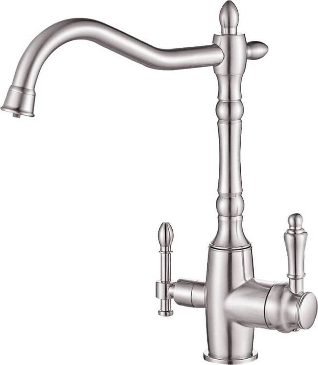 Смеситель для кухни ZorG Steel Hammer SH 812 Satin