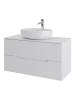 Тумба с раковиной Orange Line Li-100TuwMDF+B05-520W белая матовая, 100 см