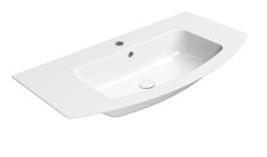 Раковина GSI Pura 8825111 белый глянцевый, 102x52