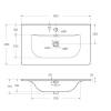Раковина BelBagno Uno BB-8099-80 белый глянцевый, 81x46x17 фото 3