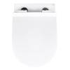 Унитаз подвесной BOND Oval F01-10Long безободковый, белый, с сиденьем микролифт фото 4