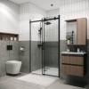 Душевая дверь в нишу Grossman Classic 100.K33.04.140.21.00 профиль черный матовый, стекло прозрачное, 140x195 фото 6