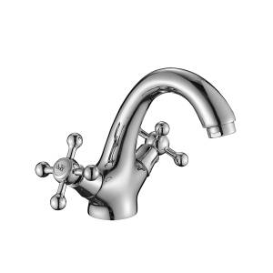 Смеситель для умывальника Decoroom DR54 DR54011 двуручный для умывальника монолитный Хром