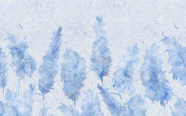 3D Фотообои Artegrafico «Колосья на текстурном фоне в синих тонах» NJ-043 канвас