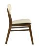 Стул Stool Group Tor LW1903-G PU CREAM GRID-KOROB4 массив гевеи цвет орех, сидение кремовый 4 шт фото 4