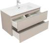 Тумба с раковиной Aquanet Vega 90 бежевый фото 2