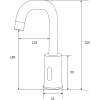 Электронный смеситель для раковины beWash Photocell BWAM1BS869 со смешиванием с поворотным изливом, черный, 220В/6В фото 2