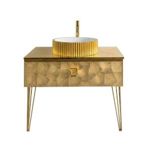 Тумба с раковиной Armadi Art Lucido 100 поталь, раковина 878-G