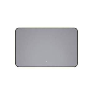 Зеркало Uperwood Modul 3049345677 с подсветкой, сенсорная кнопка, антизапотевание, теплая подсветка, черное, 100x80 см