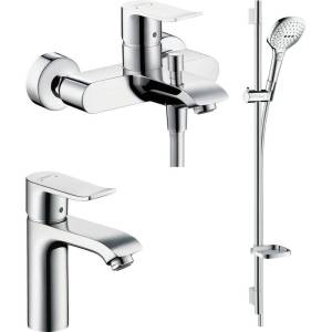 Душевой комплект Hansgrohe Metris 31080000 + 31480000 + Душевой гарнитур Raindance Select E 120 26621400
